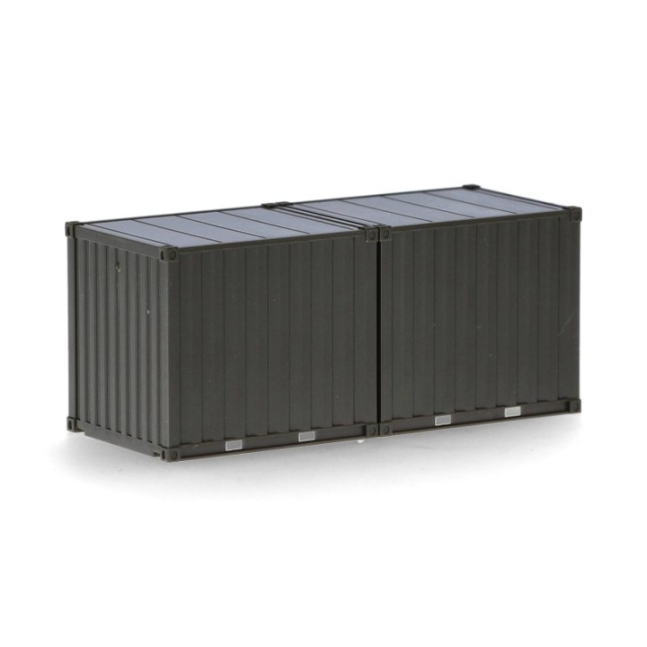 Herpa 2x 10ft Container Bundeswehr Bronzegrøn (unbedruckt)