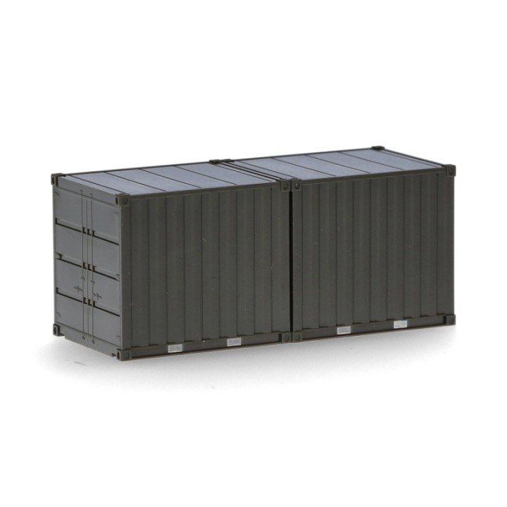 Herpa 2x 10ft Container Bundeswehr Bronzegrøn (unbedruckt) – produktbillede 2
