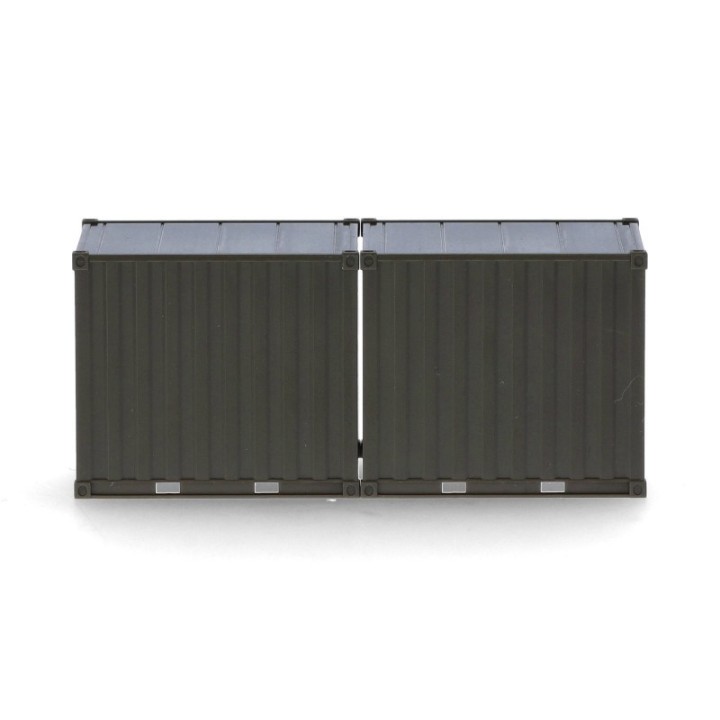 Herpa 2x 10ft Container Bundeswehr Bronzegrøn (unbedruckt) – produktbillede 3