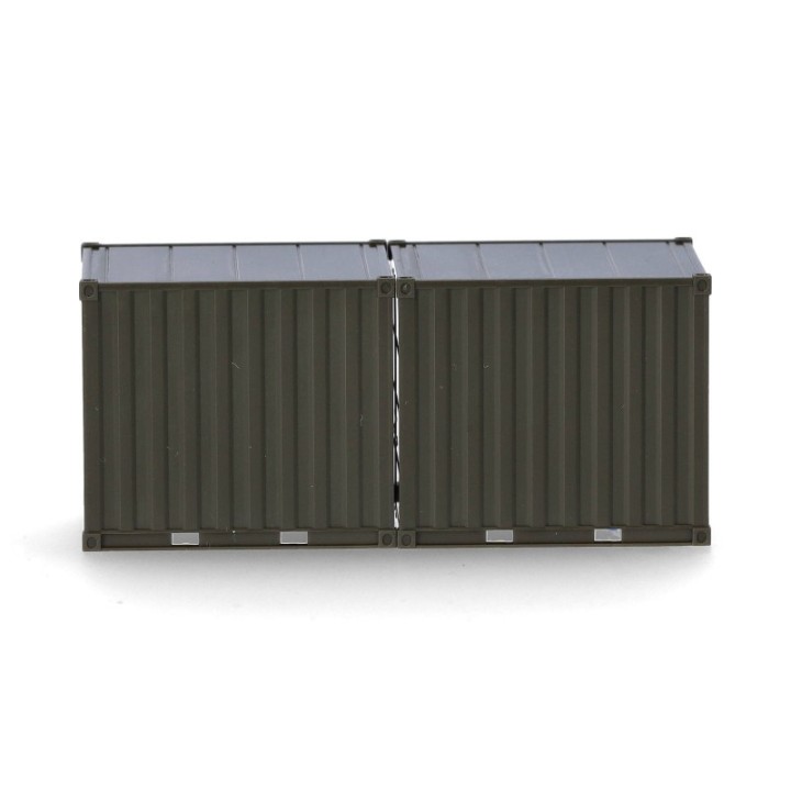 Herpa 2x 10ft Container Bundeswehr Bronzegrøn (unbedruckt) – produktbillede 4