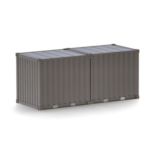 Herpa 2x 10ft Container Heer brungrå (unbedruckt)