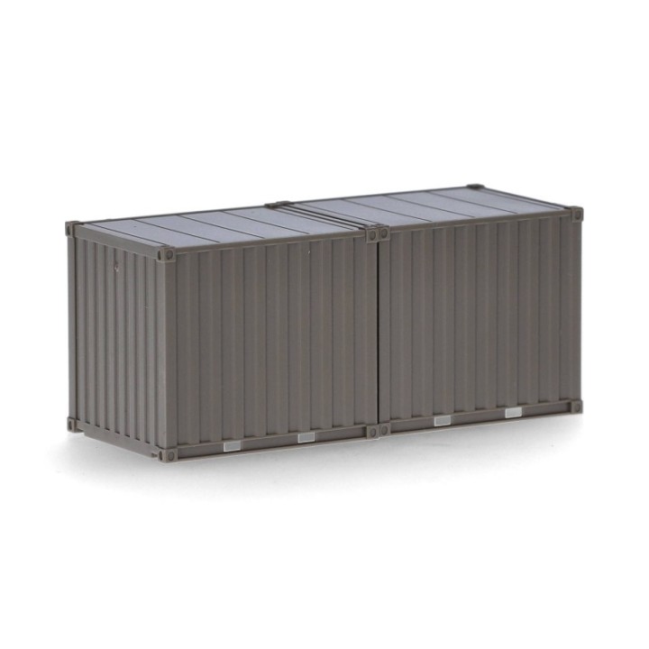 Herpa 2x 10ft Container Heer brungrå (unbedruckt)