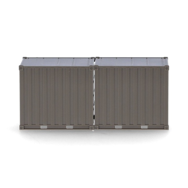 Herpa 2x 10ft Container Heer brungrå (unbedruckt) – produktbillede 3