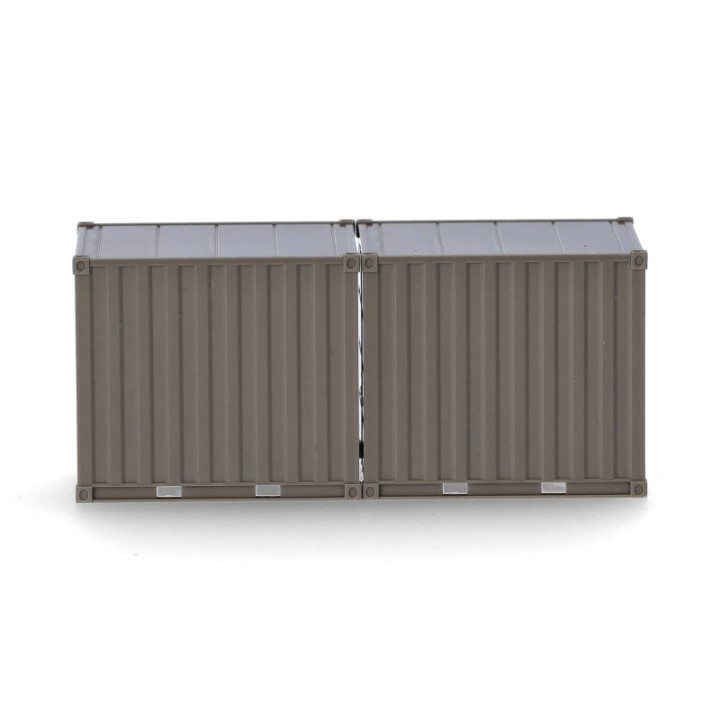 Herpa 2x 10ft Container Heer brungrå (unbedruckt) – produktbillede 4
