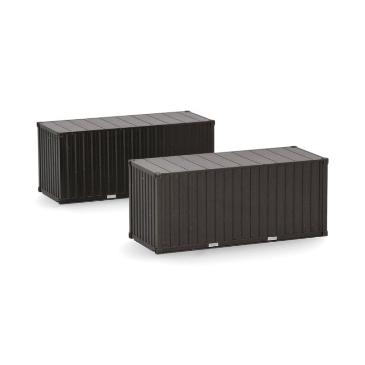 Herpa 2x 20ft Container Bundeswehr Bronzegrøn (unbedruckt)