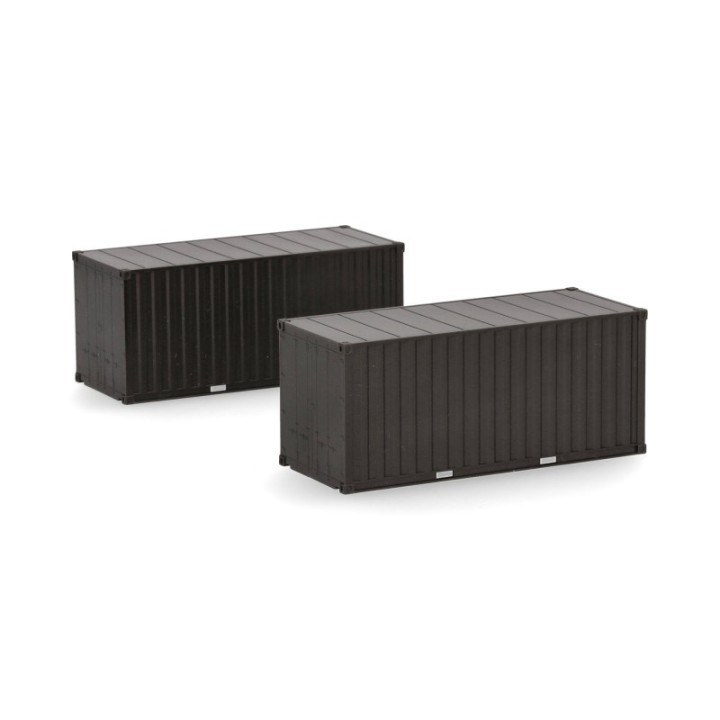 Herpa 2x 20ft Container Bundeswehr Bronzegrøn (unbedruckt) – produktbillede 2