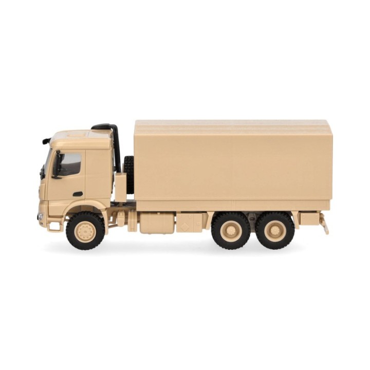 Herpa Mercedes-Benz Arocs 6x6 lad/presenning sandbeige udekoreret – produktbillede 4