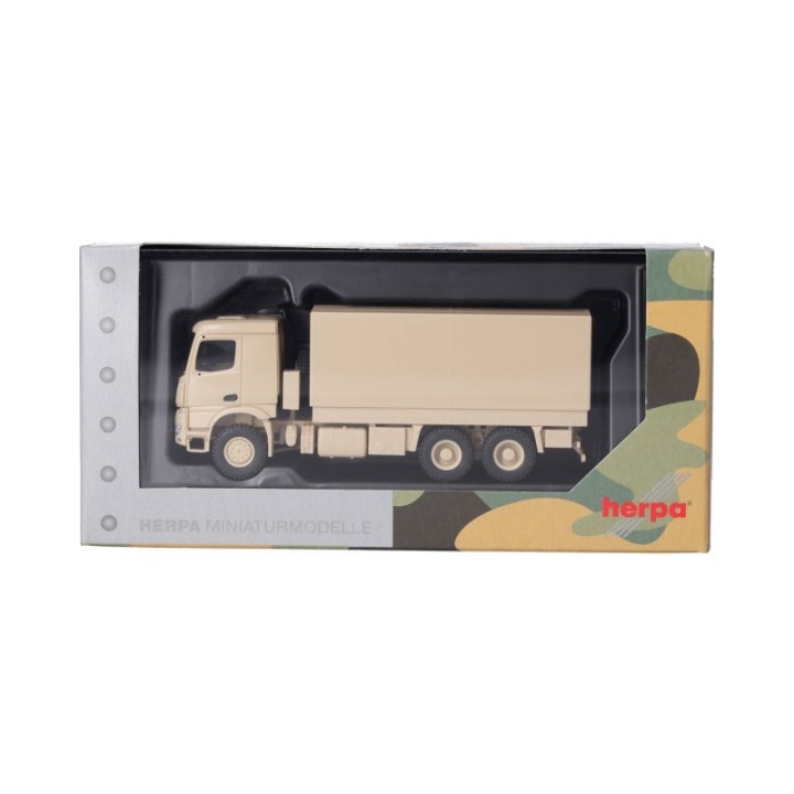 Herpa Mercedes-Benz Arocs 6x6 lad/presenning sandbeige udekoreret – produktbillede 5