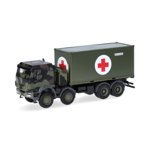 Herpa Iveco Trakker 8x8 LKW mit 20 ft. Container Bundeswehr