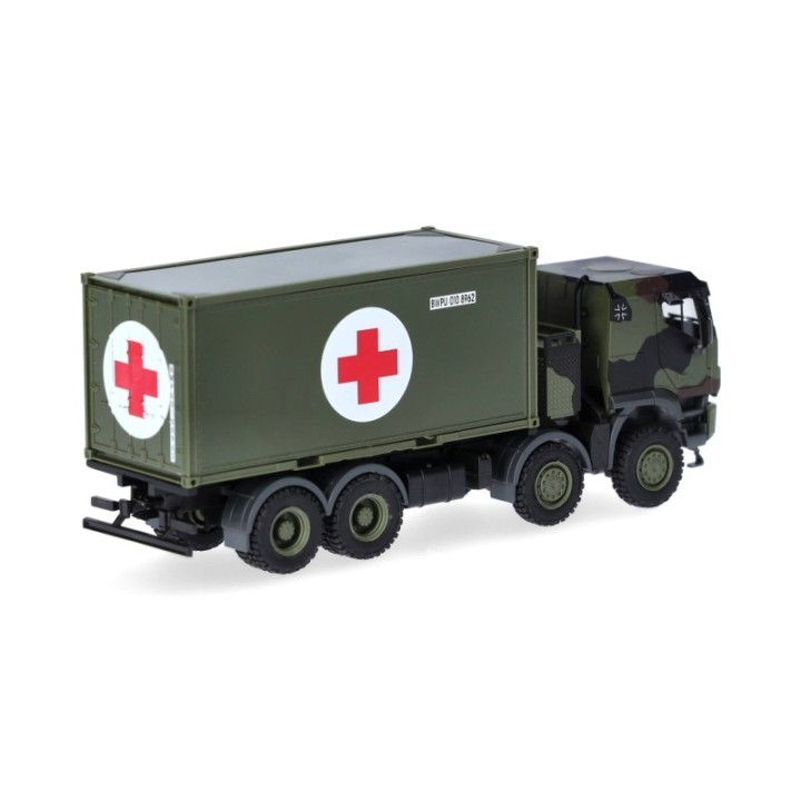 Herpa Iveco Trakker 8x8 LKW mit 20 ft. Container Bundeswehr – produktbillede 2