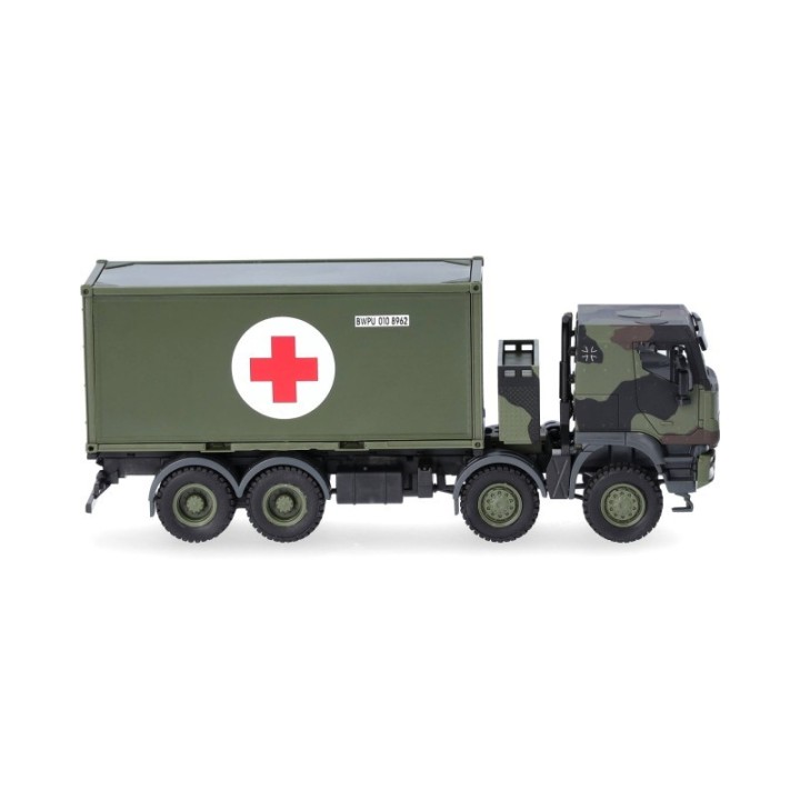 Herpa Iveco Trakker 8x8 LKW mit 20 ft. Container Bundeswehr – produktbillede 3