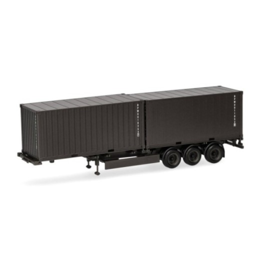Herpa Containertrailer 3-akslet mit 2 x 20ft. Container Bundeswehr