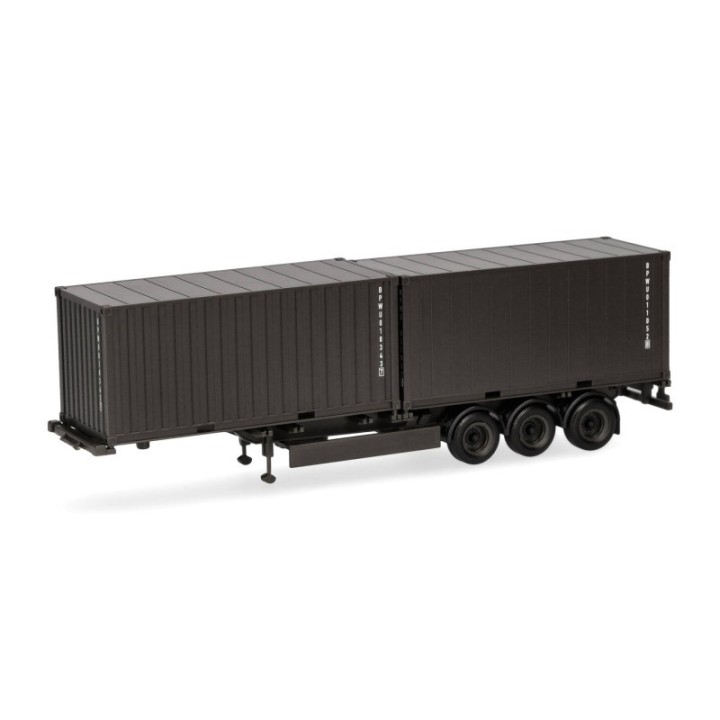 Herpa Containertrailer 3-akslet mit 2 x 20ft. Container Bundeswehr