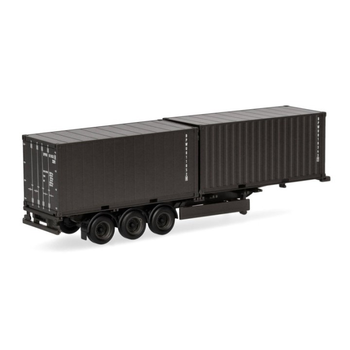Herpa Containertrailer 3-akslet mit 2 x 20ft. Container Bundeswehr – produktbillede 2