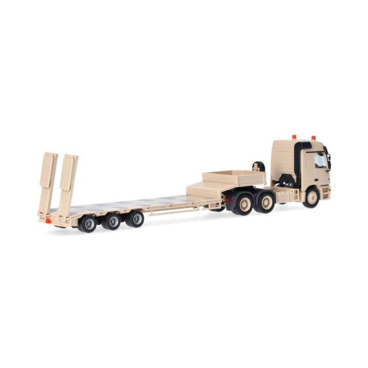 Herpa Mercedes-Benz Actros L (96) MP1 Tieflade-sættevognstræk Belgische Armee sandbeige (Belgien) – produktbillede 2