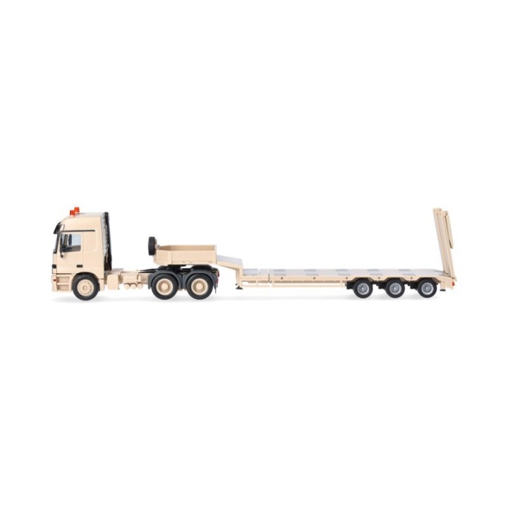 Herpa Mercedes-Benz Actros L (96) MP1 Tieflade-sættevognstræk Belgische Armee sandbeige (Belgien) – produktbillede 4