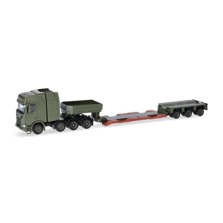 Herpa Scania CR 20 HD Tieflade-sættevognstræk Danish Army (DK)