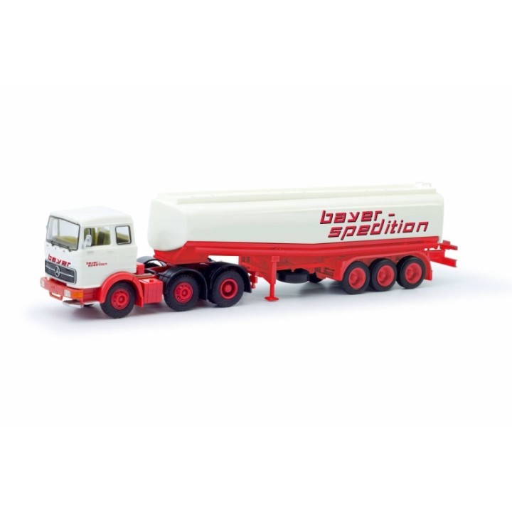 Herpa Mercedes-Benz LPS 2032 Benzintank-sættevognstræk bayer spedition