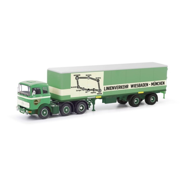 Herpa Mercedes-Benz LPS 2032 kasse-sættevognstræk Stiehl