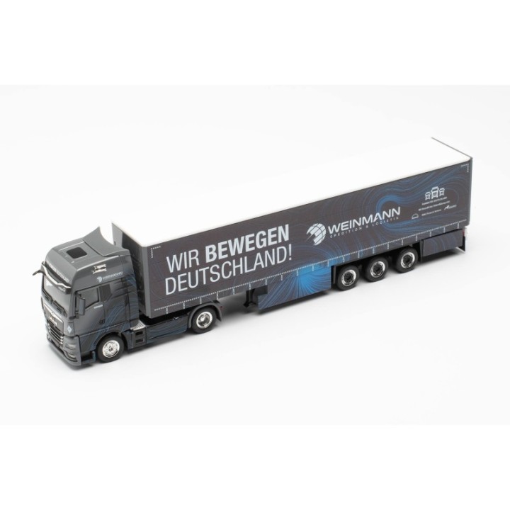 Herpa MAN TGX GX gardintrailer-sættevognstræk Weinmann/Wir bewegen Deutschland/MAN Truck & Bus SE – produktbillede 3
