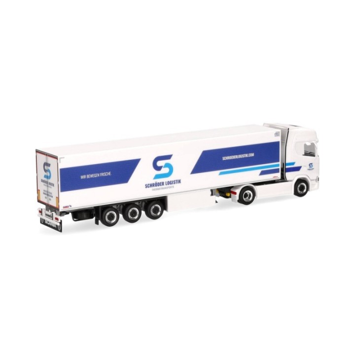 Herpa Scania CS 20 HD kølekasse-sættevognstræk Schröder Logistik – produktbillede 2