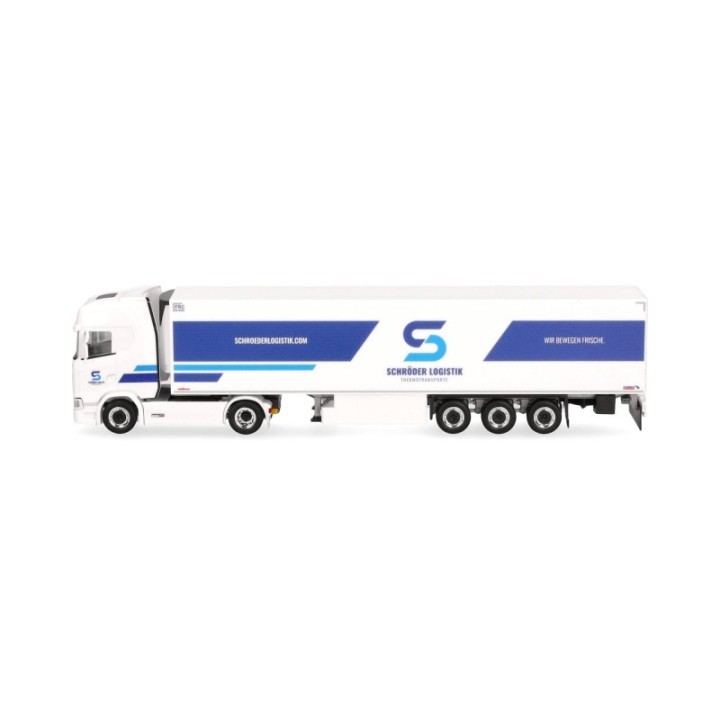 Herpa Scania CS 20 HD kølekasse-sættevognstræk Schröder Logistik – produktbillede 4