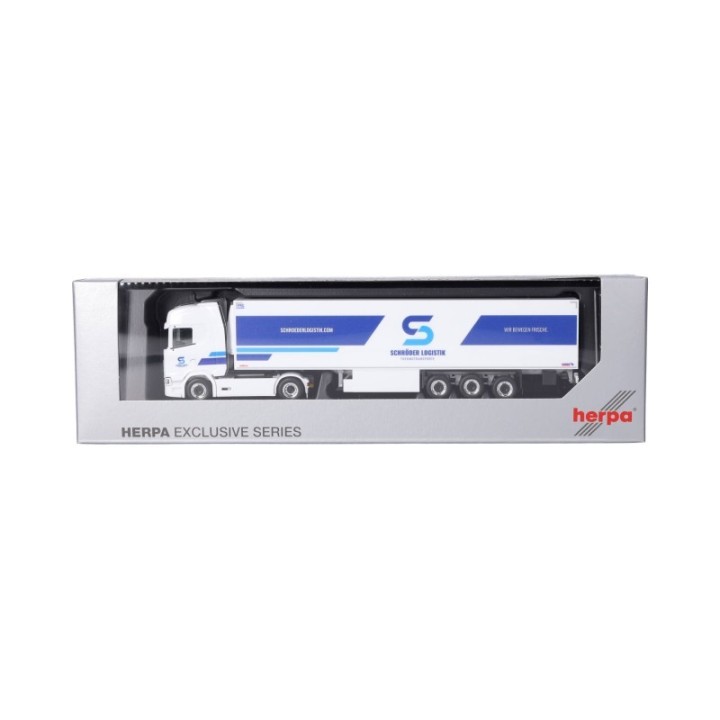 Herpa Scania CS 20 HD kølekasse-sættevognstræk Schröder Logistik – produktbillede 5