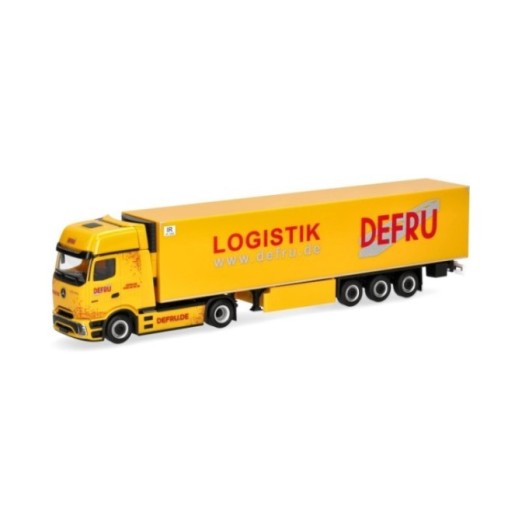Herpa Mercedes-Benz eActros 600 ProCabin Gigaspace kølekasse-sættevognstræk DEFRU