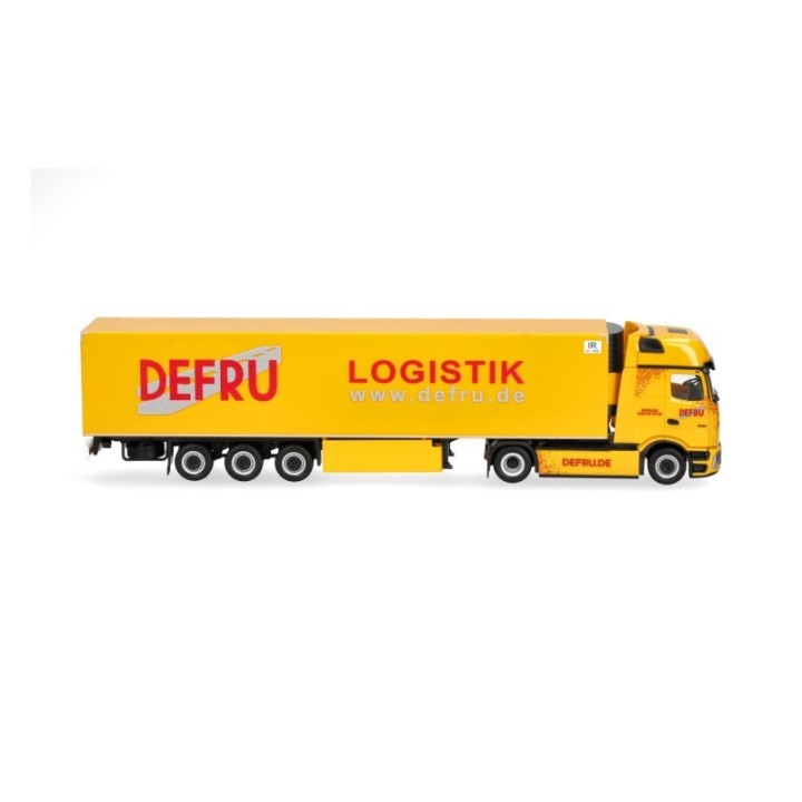 Herpa Mercedes-Benz eActros 600 ProCabin Gigaspace kølekasse-sættevognstræk DEFRU – produktbillede 3