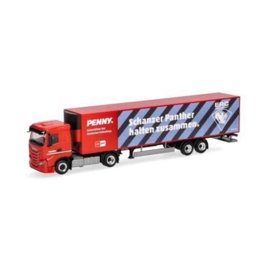 Herpa Iveco S-Way kølekasse-sættevognstræk PENNY DEL / ERC Ingolstadt