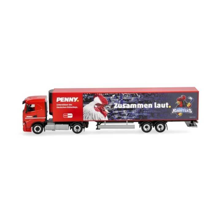 Herpa Iveco S-Way kølekasse-sættevognstræk PENNY DEL / Iserlohn Roosters – produktbillede 4