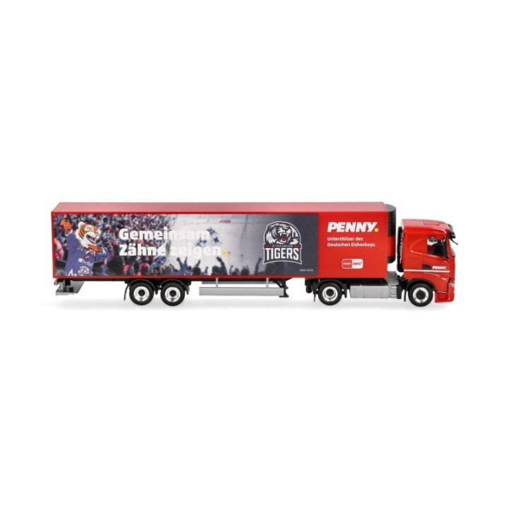 Herpa Iveco S-Way kølekasse-sættevognstræk PENNY DEL / Straubing Tigers – produktbillede 3