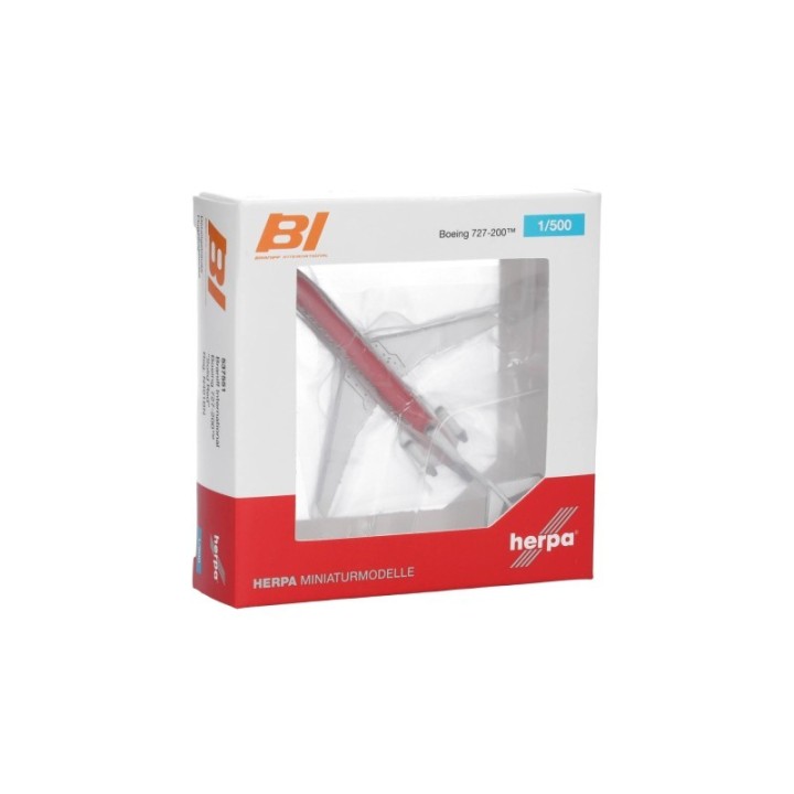 Herpa Braniff International Boeing 727-200 - Solid Red – produktbillede 5