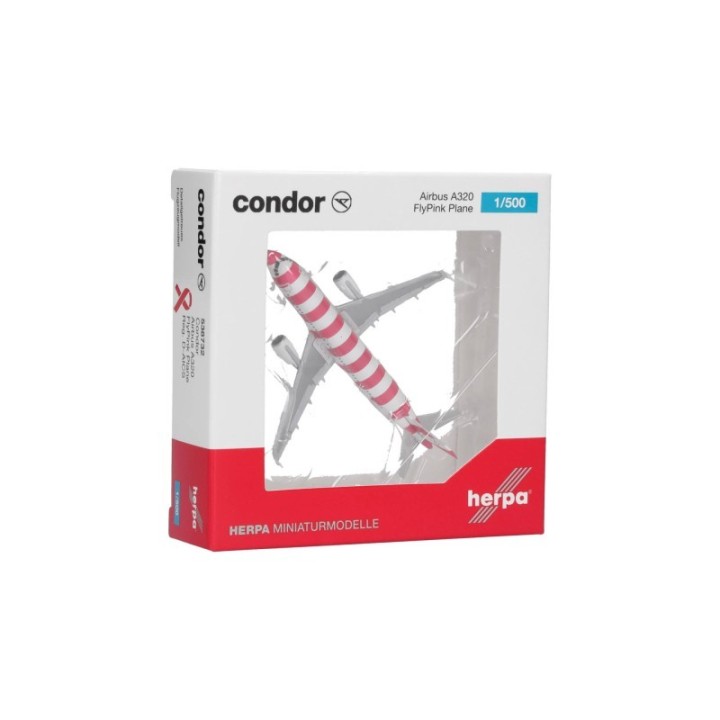 Herpa Condor Airbus A320 FlyPink presenning Oktober = FlyPink-Monat – produktbillede 5
