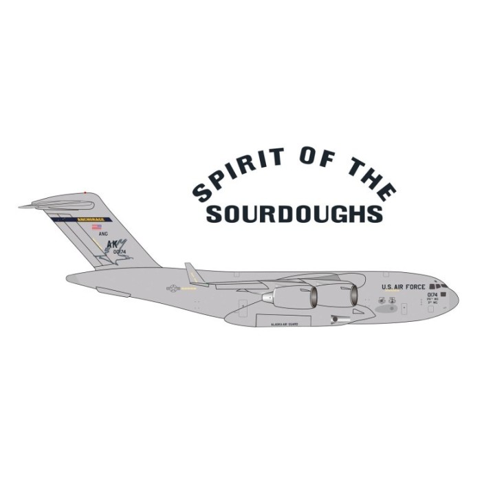 Herpa U.S. Air Force Boeing C-17A Globemaster III - Alaska Air National Guard 517th Airlift Squadron (144th AS…
