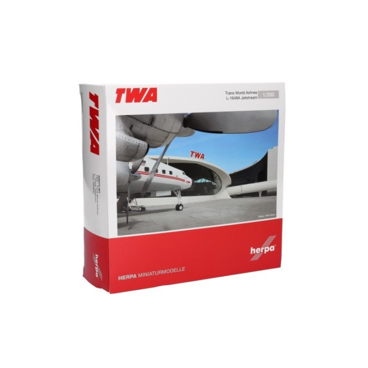Herpa TWA - Trans World Airlines Lockheed L-1649A Jetstream – produktbillede 5