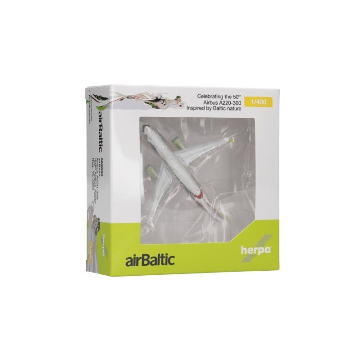 Herpa AirBaltic Airbus A220-300 50th A220 – produktbillede 5